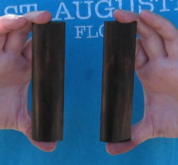 One pair of Dyed Brown rounded buffalo bone scales, bone blanks - 5x1-1/4x1/4 - For Sale for $12.00 a pair 