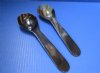 Wholesale Polished Buffalo Horn Soup Spoon and Spork - Packed: 2 sets @ $13.50/set; Packed: 6 sets @ $12.00/set