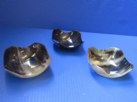 Wholesale Decorative Outer Edge Cut Design Buffalo Horn Bowls 4-1/4 inches - 2 pcs @ $7.75 each; 8 pcs @ $6.75 each