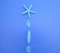 34 inch Blue Starfish and Sea Glass hanger (12 pcs, 48 pcs)