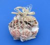 500 grams Wholesale Open Weave Rope Shell Gift Bag filled with Mixed Natural Shells for Beach Wedding Favors - Pack of 6 @ $1.50 each