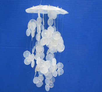 10 Inch White Capiz Shell Windchimes (3 pcs, 12 pcs)