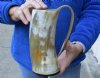 Polished buffalo horn mug measuring approximately 7 inches tall. You are buying the horn mug pictured for $29