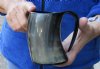Polished buffalo horn mug measuring approximately 4 inches tall. You are buying the horn mug pictured for $19