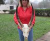 B- grade 21 inch African Waterbuck Horns and Skull - You are buying the skull and horns shown for $145 (Broken nose) (Horns come off for shipping) 
