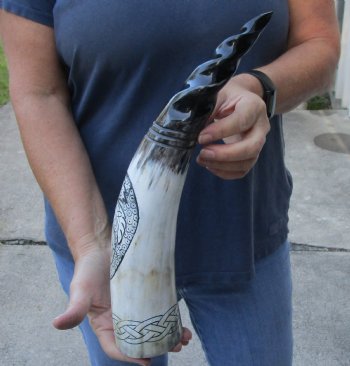 16 inch Polished Carved Bird Cattle/Cow horn - $26