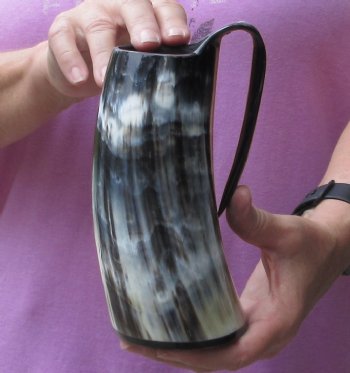 Polished Ox Horn Mug, Cow Horn Mug 6-3/4 inches tall. Available for sale $28