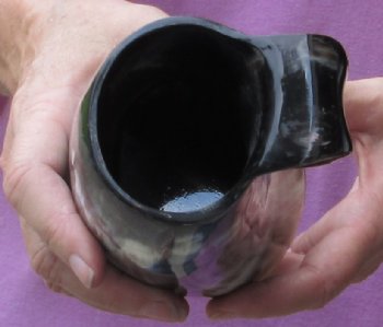Polished Ox Horn Mug, Cow Horn Mug 6-3/4 inches tall. Available for sale $28