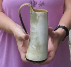 Polished Buffalo Horn Mug, Ox Horn Mug 6-3/4 inches tall. Available for sale - $7
