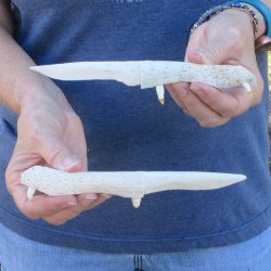 Two piece 7" Alligator Jaw Bone Knives