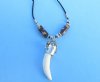 3/4 to 1-1/2 inches wholesale Alligator Tooth Necklaces with Black and Gold Sunburst Beads, tiny silver gator 20" - Packed: 3 pcs @ $4.25 each; Packed: 12 pcs @ $3.75 each  