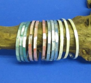 1/4 inch Seashell bangle bracelets wholesale - Mother of Pearl Bangle Bracelets - $9.50 dz <font color=red> *Sale*</font> 