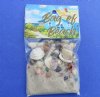 Souvenir bag of sand with an assortment of mixed shells seashell novelty - "Florida Beach Front Property" -  Packed:60 bags @ $.90 a bag.