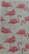 Wholesale 30" x 60" Fiber Reactive Velour Flamingos with Leaves Art Beach Towels with hanger made of 100% cotton - Case of 12 @ $7.50 each