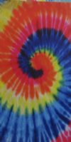 Wholesale 30" x 60" Fiber Reactive Velour Tie Dye Beach Towels with hanger made of 100% cotton - Case of 12 @ $7.50 each