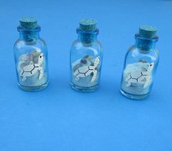 2" Decorative Beach-Themed Gift Bottle with sand and shells - Box of 25 pcs @ $.90 each; 100 pcs (4 boxes) @ $.80 each