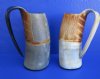 Wholesale Buffalo horn mug half carved, half polished measuring 8" tall.  You are buying a buffalo horn mug similar to the one pictured $32.00 each; Packed: 6 pcs @ $28.00