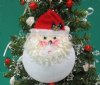 Wholesale Santa Face with Red Hat on Sun Shell ornament - 4 inches long - Packed: 10 pcs @ $1.60 each