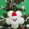 Wholesale Cockle Shell Wreath with Seashell Santa Christmas Ornament - Packed: 5 pcs @ $1.55 each; Packed: 30 pcs @ $1.38 each