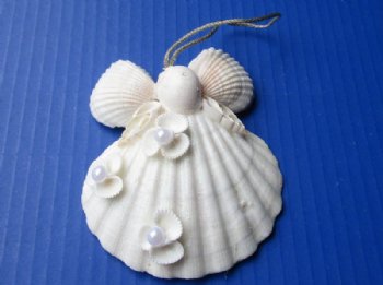 Wholesale Irish Deep Shell Angel Ornaments 4-1/2" tall - 6 pcs @ $1.75 each