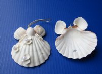 Wholesale Irish Deep Shell Angel Ornaments 4-1/2" tall - 6 pcs @ $1.75 each