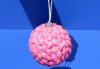 Wholesale 2-1/2 inch Assorted colors of Decorative Nassa ball ornaments with gliiter - Packed: 5 pcs @ $3.00 each; Packed: 30 pcs @ $2.65 each