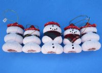 Wholesale Sea Urchin Snowman Christmas Ornament - 5 pcs @ $2.20 each; 30 pcs @ $1.95 each   