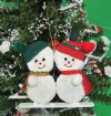 Wholesale Seabiscuit Snowman Christmas Ornament  - Packed: 10 pcs @ $2.00 each; Packed: 30 pcs @ $1.80 each 