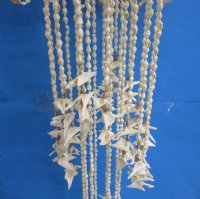 37 inches Shell Chandelier wholesale made out of white and brown nassarius shells - $52.00 each; 3 or more @ $45.50 each