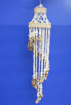 33 inches Wholesale seashell chandelier designed with Bubble and Chula shells - $13.00 each