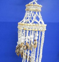 33 inches Wholesale seashell chandelier designed with Bubble and Chula shells.  $13.00 each