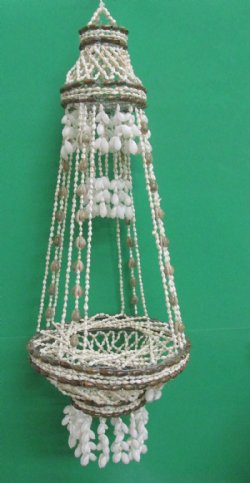 30 inches Wholesale seashell hanging plant basket - 1 pc @ $26.00 each; 5 pcs @ $23.00 each 