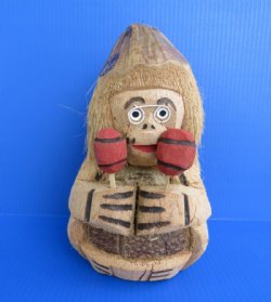 Wholesale Carved and Painted Coconut Monkeys with Maracas/Lollipop   - 15 pcs @ $3.15 each