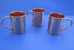 Wholesale Authentic Hammered Solid Copper Mug 4 inches - 2 pcs @ $10.50 each; 8 pcs @ $9.50 each