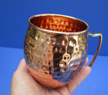 Wholesale Authentic Barrel Shape Hammered Solid Copper Mug 4 inches - <font color=red>*Closeout Sale* </font> 2 pcs @ $7.00 each; 8 pcs @ $6.00 each