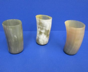 Wholesale Polished Buffalo Horn Glass measuring 5" tall  - 2 pcs @ $7.50 each; 20 pcs @ $6.75 each