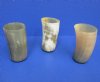 Wholesale Polished Buffalo Horn Glass measuring 5" tall.  You are buying a buffalo horn glass similar to the ones pictured - Packed: 2 pcs @ $7.25 each; Packed: 20 pcs @ $6.50 each