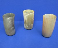 Wholesale Polished Buffalo Horn Glass measuring 5" tall  - 2 pcs @ $7.50 each; 20 pcs @ $6.75 each