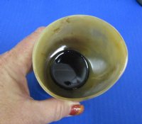 Wholesale Polished Buffalo Horn Glass measuring 5" tall  - 2 pcs @ $7.50 each; 20 pcs @ $6.75 each