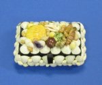 4-1/2" Rectangle Seashell Jewelry Boxes Wholesale, shell box made with natural shells for Beach Wedding Favors - Pack of 6 @ $3.30 each; Pack of 18 @ $2.90 each  