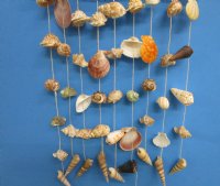 Wholesale Natural mixed shells with driftwood hanger 15 inches -  Min: 5 pcs @ $5.50 each
