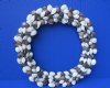 Wholesale Brown and White Shell Wreaths for shell art wall decor - Case of 11 pcs @ $6.25 each