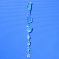 Wholesale Blue Sea Glass hanger 35" long - 5 pcs @ $1.90 each; 50 pcs @ $1.70 each
