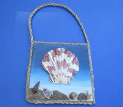 Wholesale Seashell Hangers 3"x3" - 12 pcs @ $.90 each; 72 pcs @ $.81 each