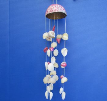 22 inch Painted windchime w/mixed shells (5 pcs)