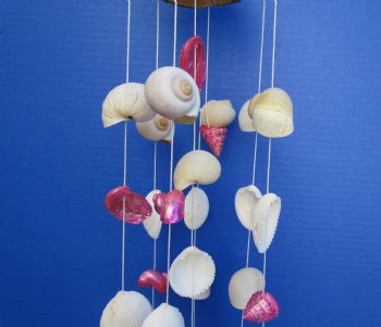 22 inch Painted windchime w/mixed shells (5 pcs)