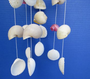 22 inch Painted windchime w/mixed shells (5 pcs)