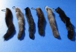 Mink tails with ball chain  9 to 11 inch (2 pc, 12 pc)