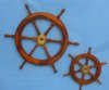 18 inches and 24 inches wooden ship wheel with brass center for nautical wall decor - <Font color=red> *Sale* </font>18" $22.00 each; <font color=red> *Sale* </font> 24" $30.00 each You will receive one similar to the ones pictured.