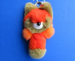 Dyed Rabbit Fur Fox Keychain in assorted colors - 2 pcs @ $9.75 each; 10 pcs @ $8.75 each